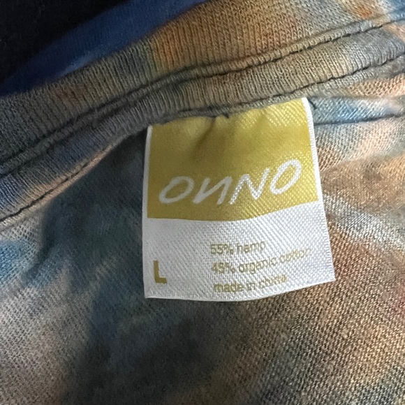 Custom reverse tie dye on Hempsmith shirt with embroidered logo - Picture 3 of 3